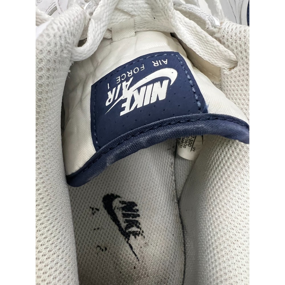 Nike sneakers Air Force 1 Low White 10 mens 2020 CJ1607-100 midnight navy shoes - Picture 7 of 11
